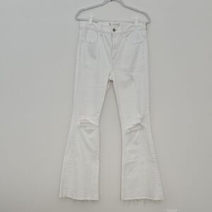Elegant White Flare Jeans for Women